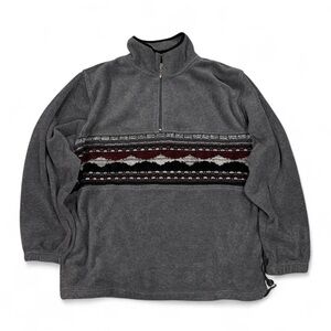 Vintage quarter zip fleece with Cosby sweater panel